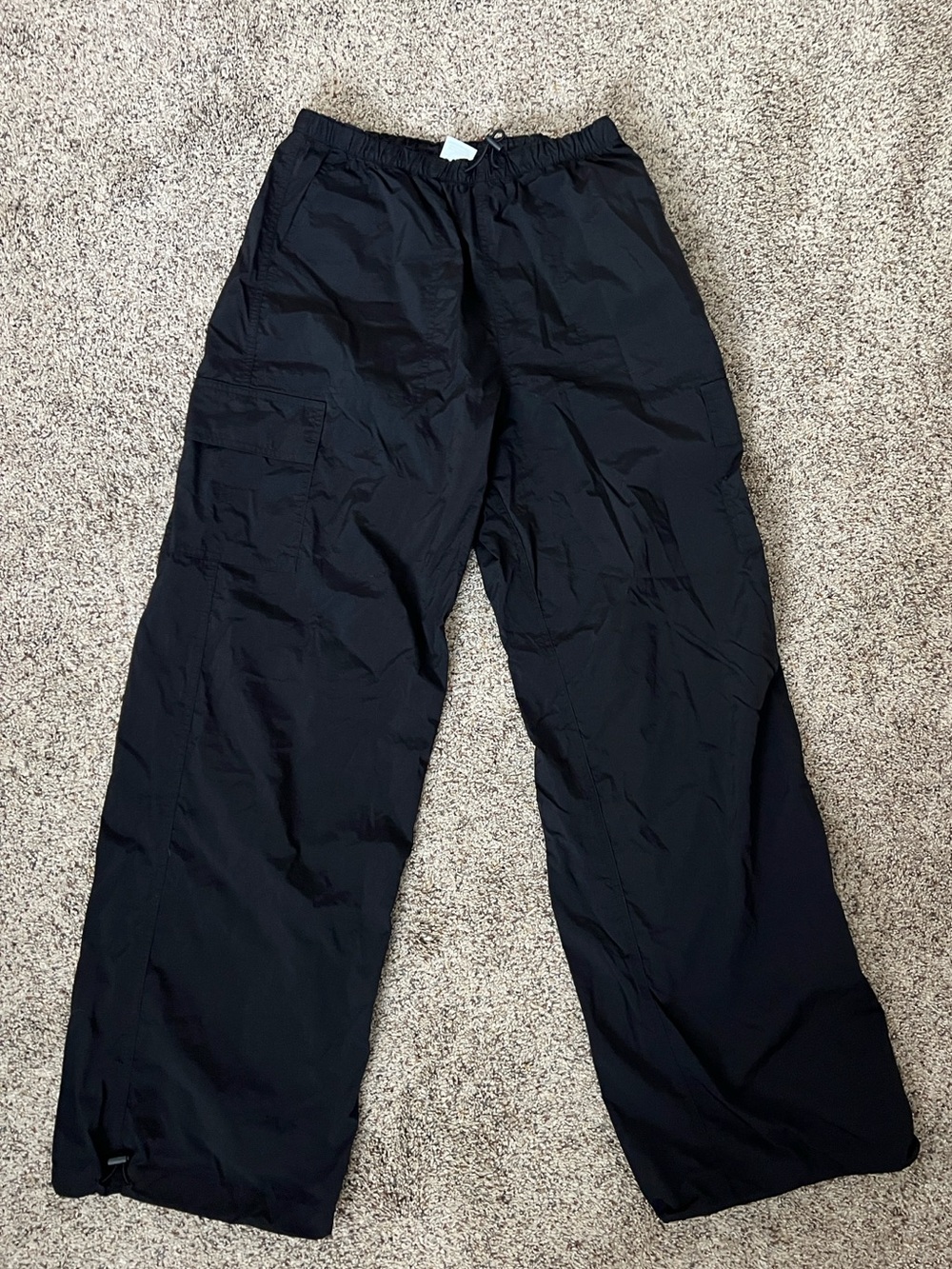 PINK Brand Black Parachute Pants